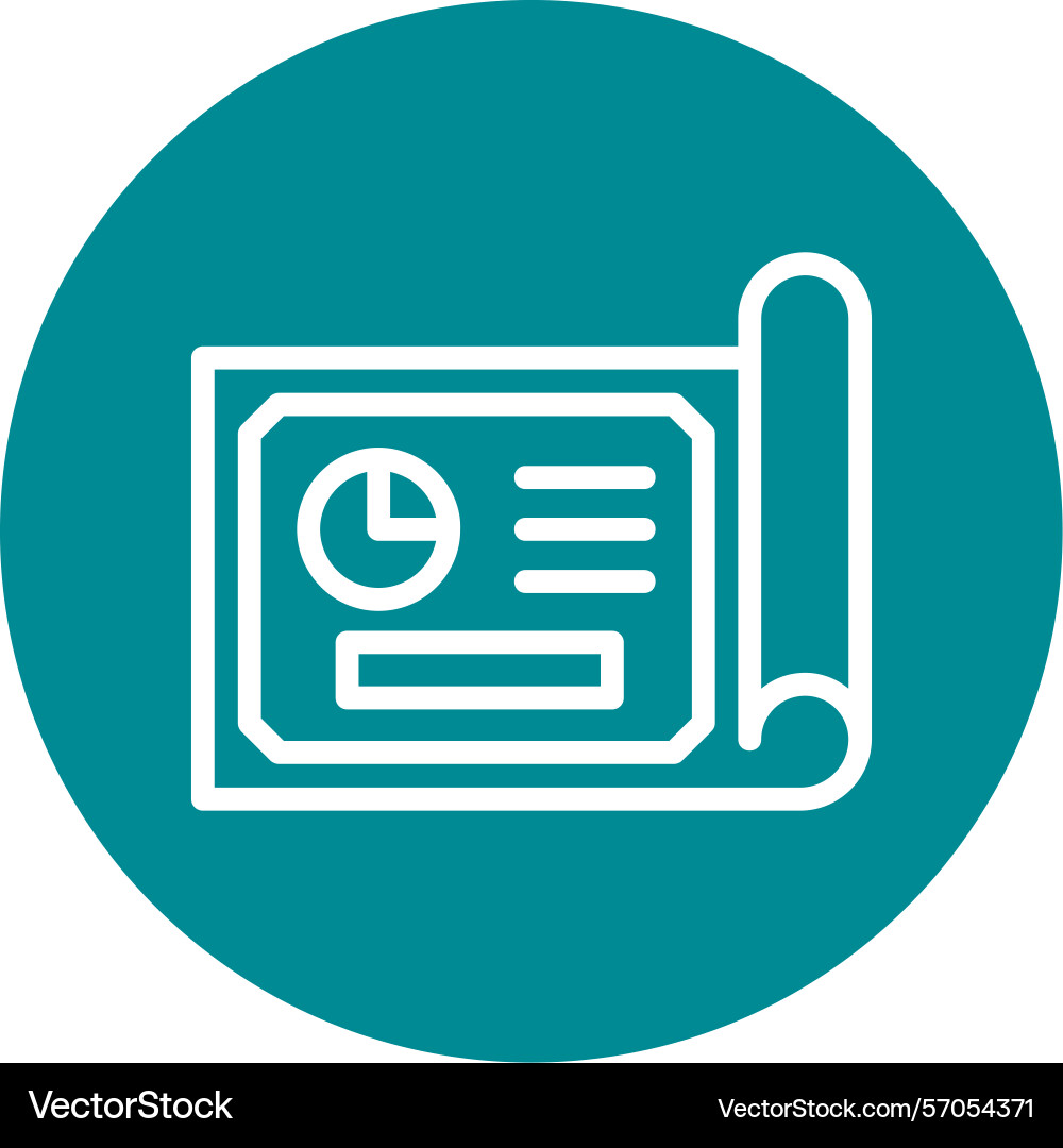 Factory blueprint line circle style icon design Vector Image