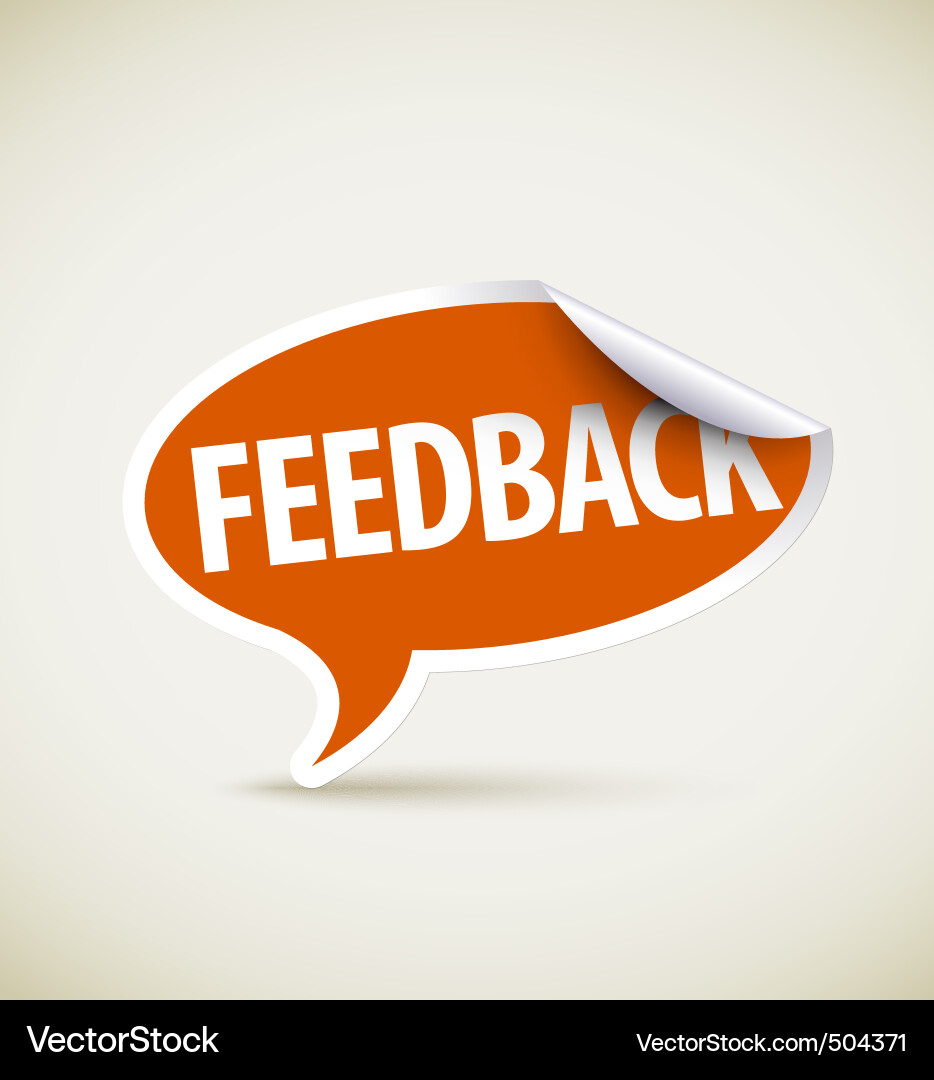 Feedback Speech Bubble Icon vector image