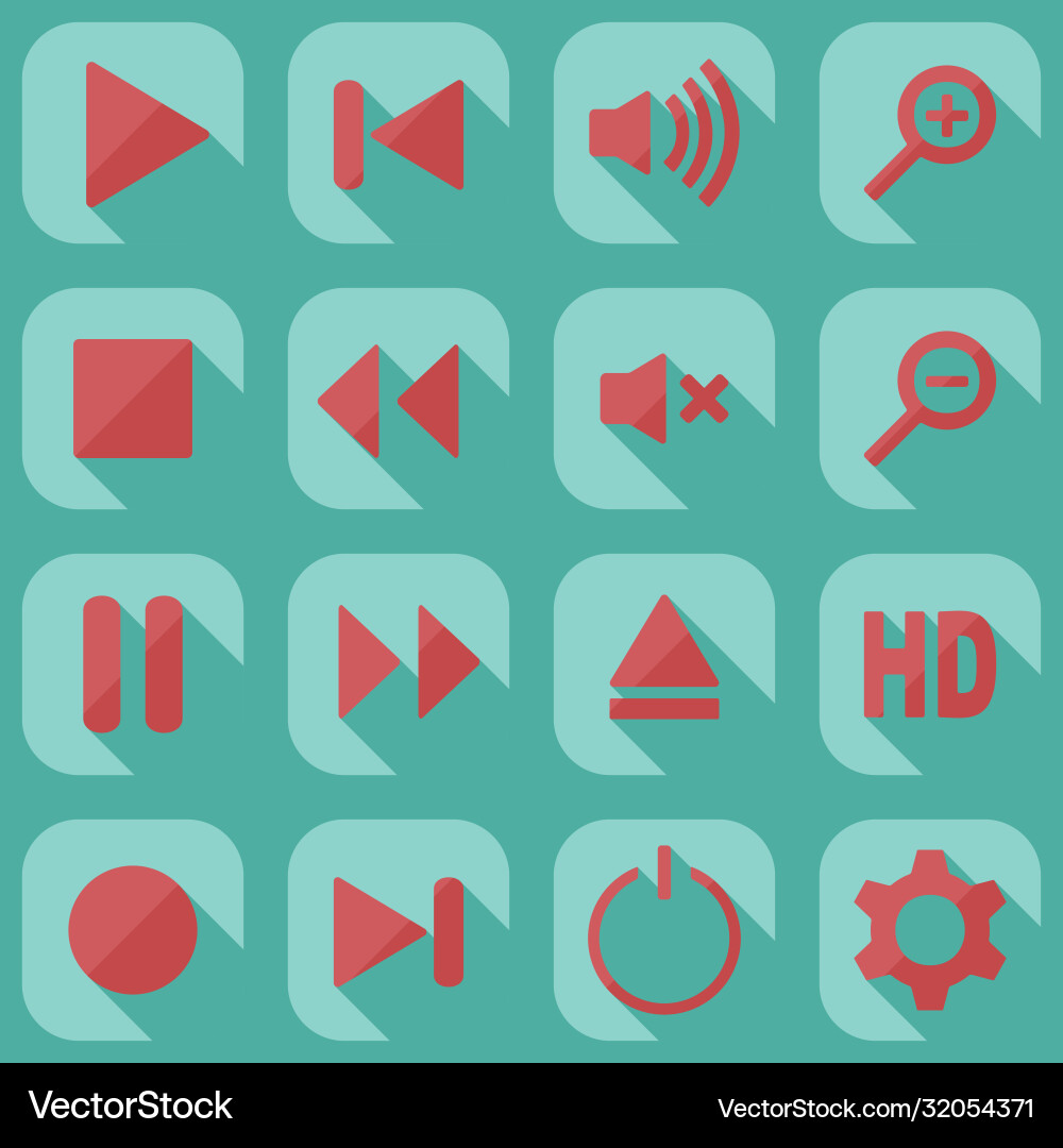 Flat modern design with shadow icon player Flat modern design with shadow icon player Vector Image
