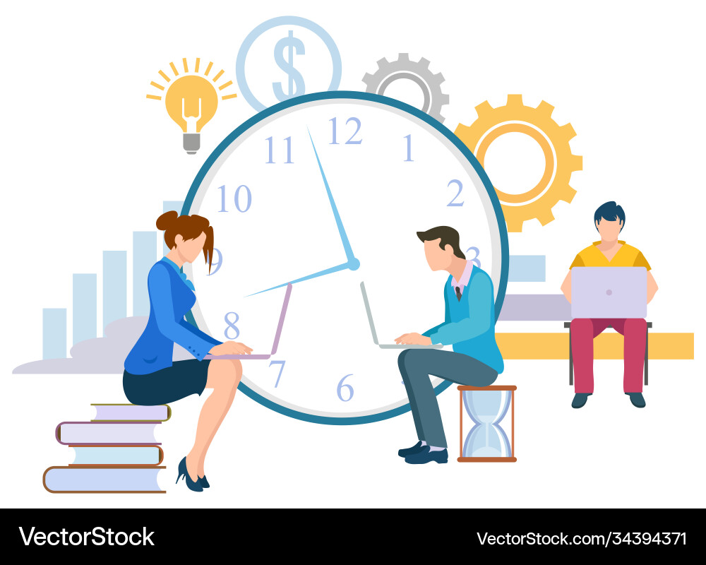 People working on projects developers coders vector image