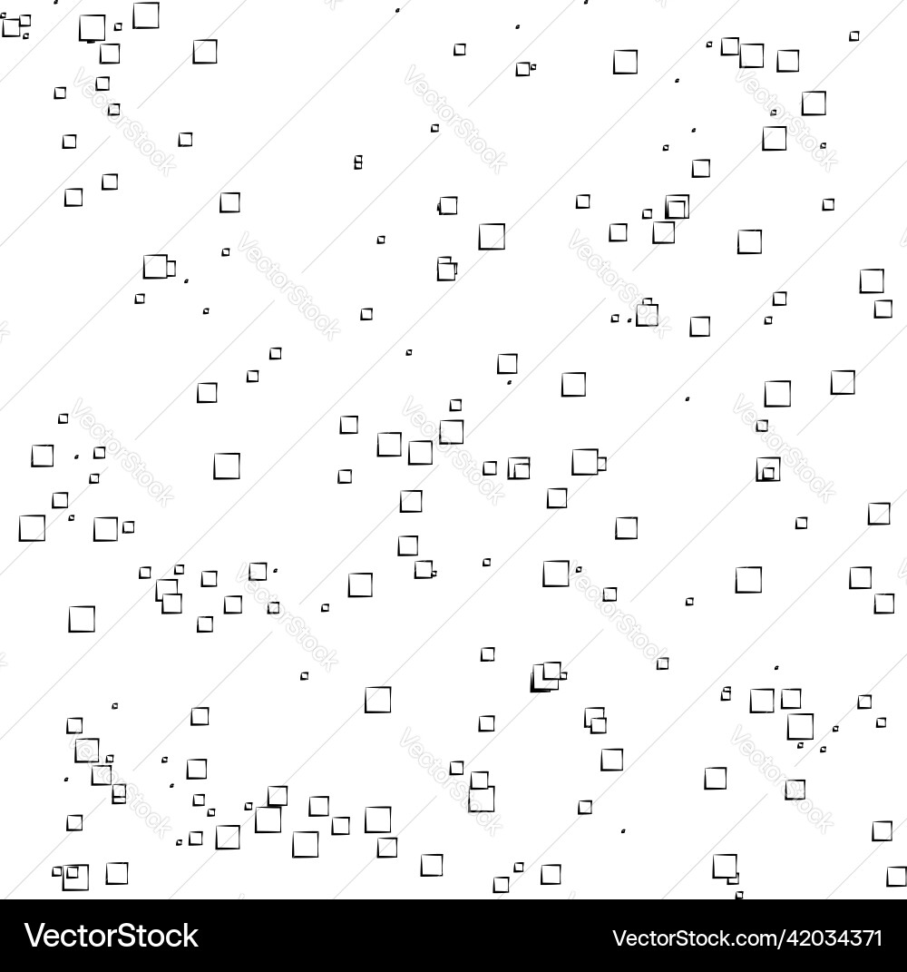 Random scattered squares pattern texture element Random scattered squares pattern texture element vector image