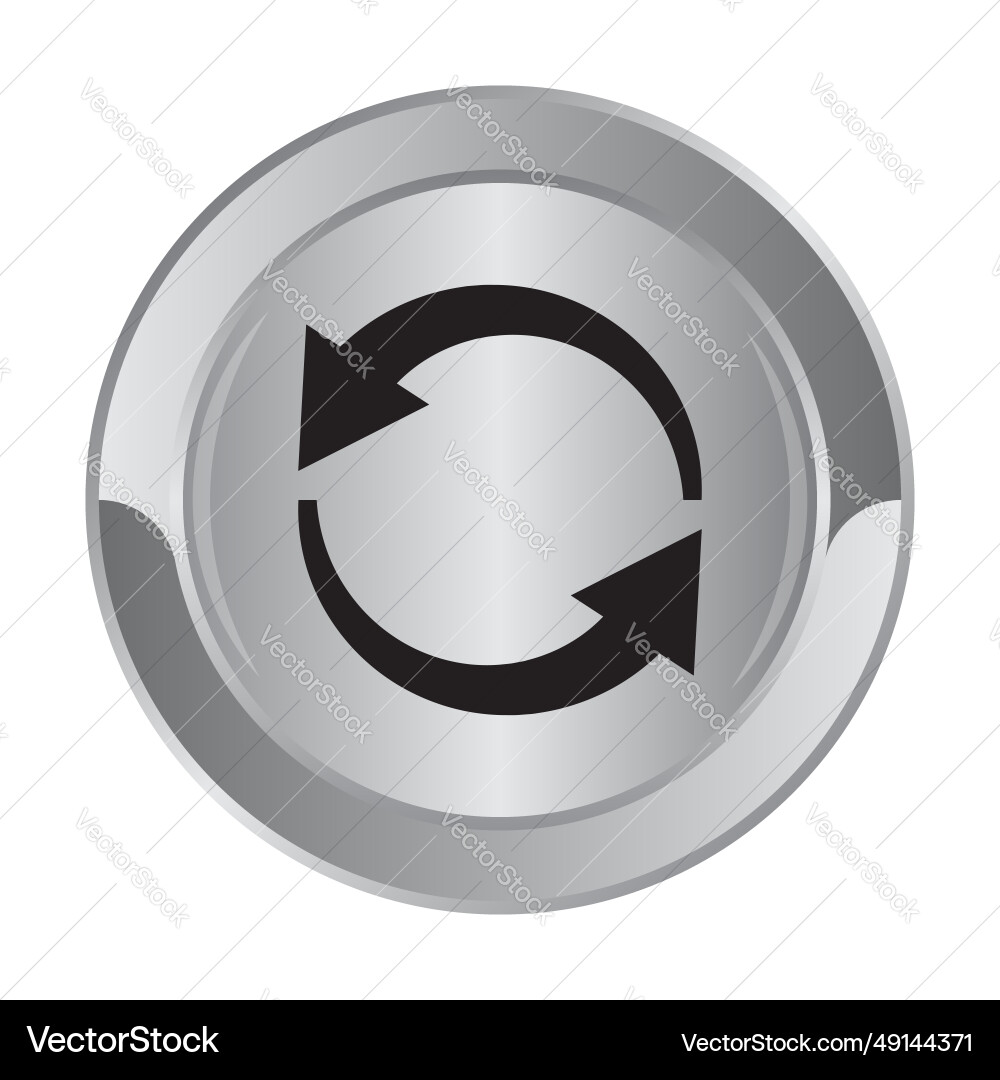Refresh button refreshing badge restart Refresh button refreshing badge restart vector image