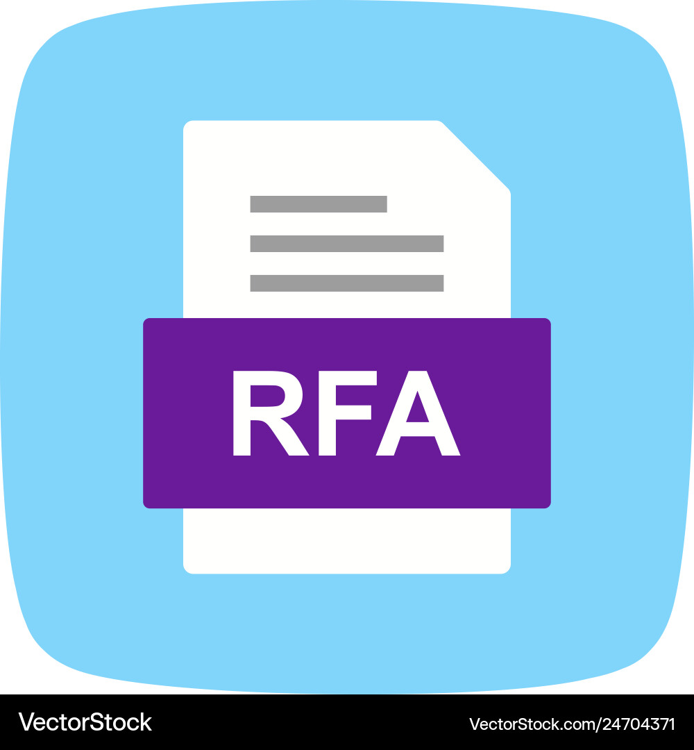 Rfa file document icon vector image