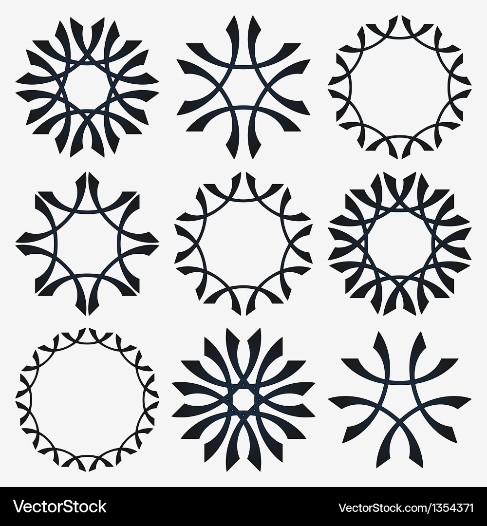 Simple set of design elements Vector Image