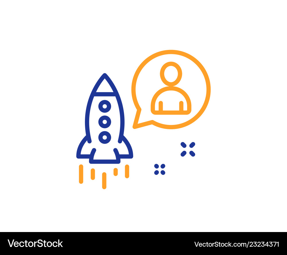 Startup line icon business management sign Startup line icon business management sign vector image