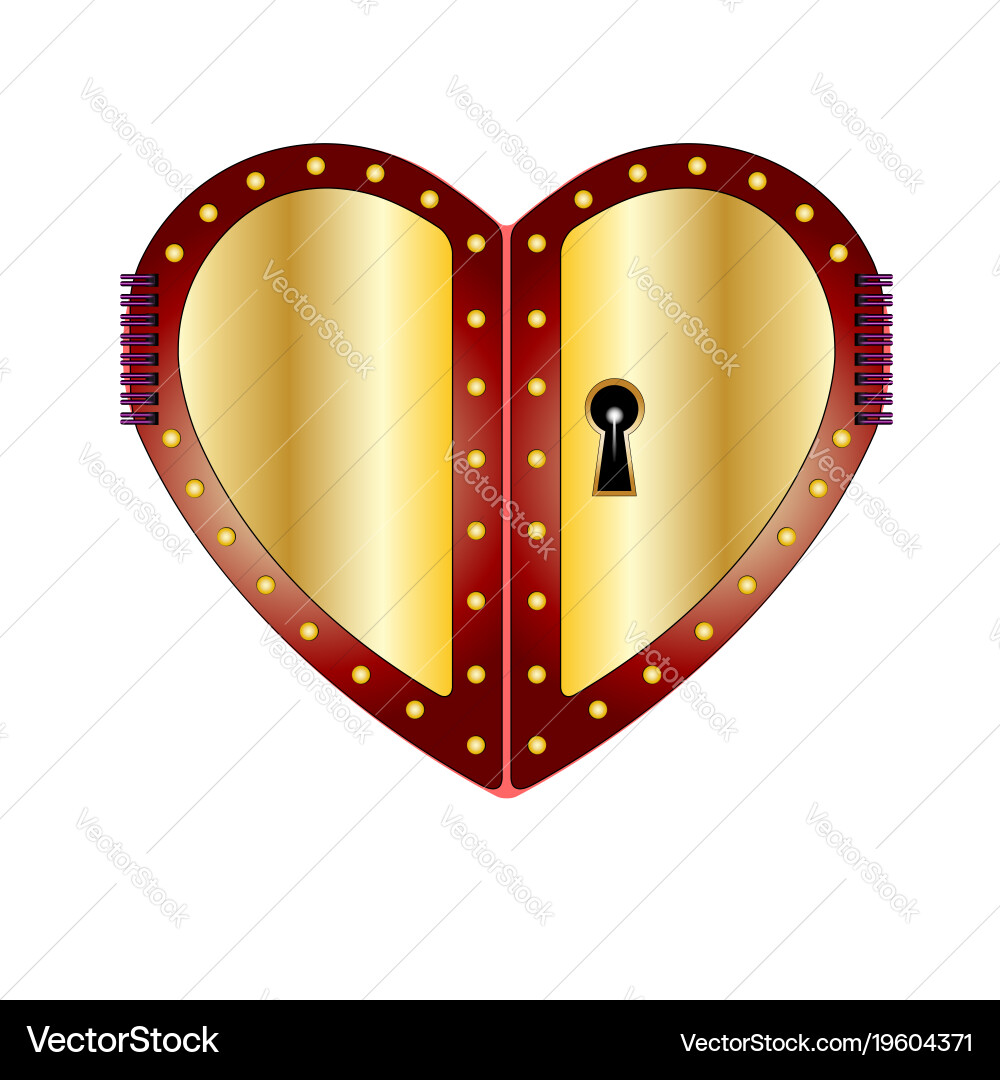Symbol heart notepad with a red Vector Image
