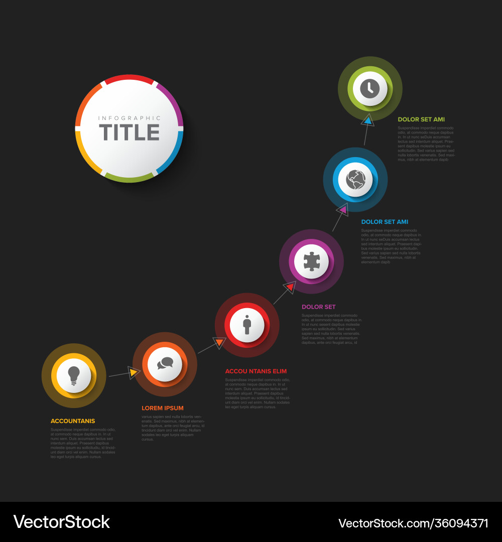 Timeline Progress Chart Template Vector Image