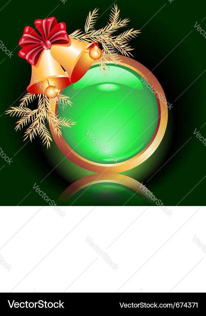 Web button with christmas bells Vector Image
