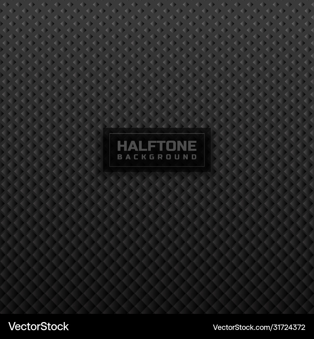 Abstract 3d square halftone pattern on black vector image
