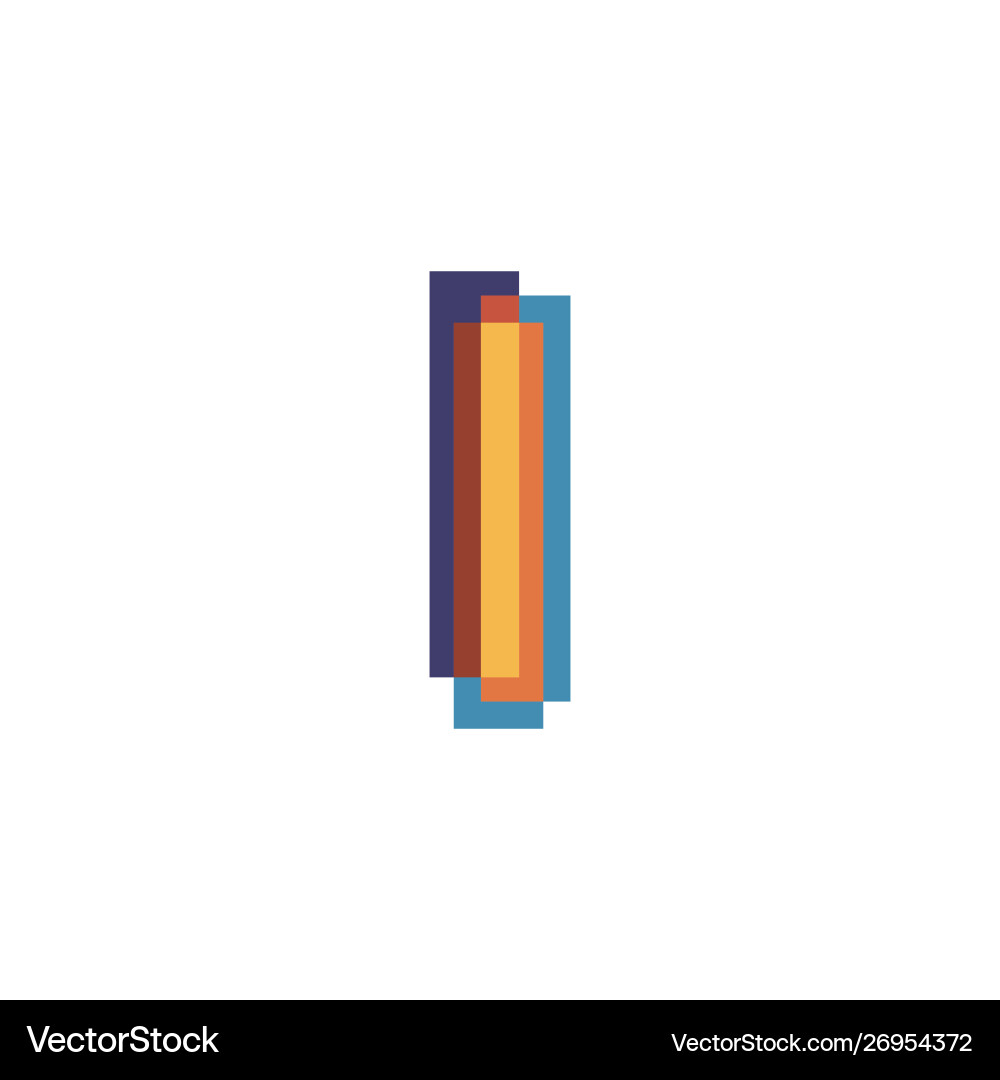 Anfangsbuchstaben i logo design modern bunt Anfangsbuchstaben i logo design modern bunt vektorbild