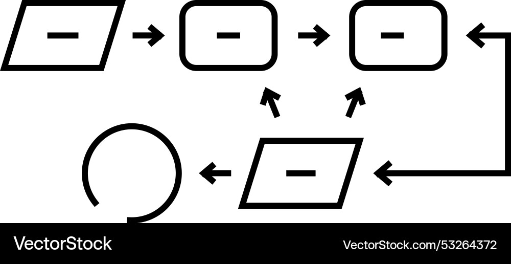 Apriori algorithm line icon Apriori algorithm line icon vektorbild