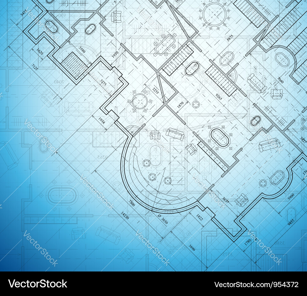 Architectural Blueprint Concept Royalty Free Vector Image