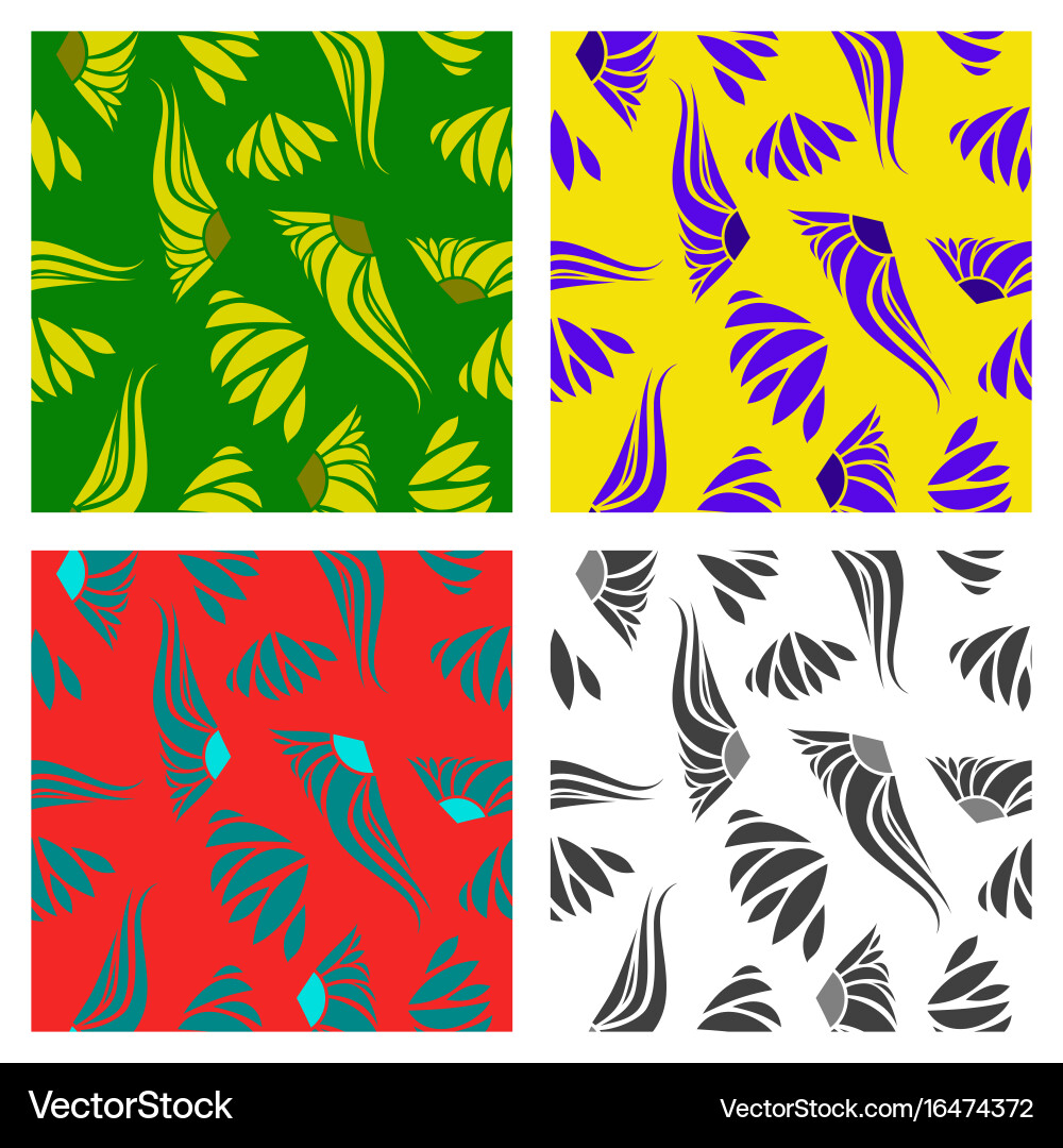 Assembly of patterns in striped style vector image