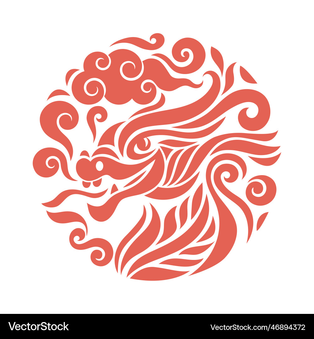 Chinese Dragon New Year 2024 vector image