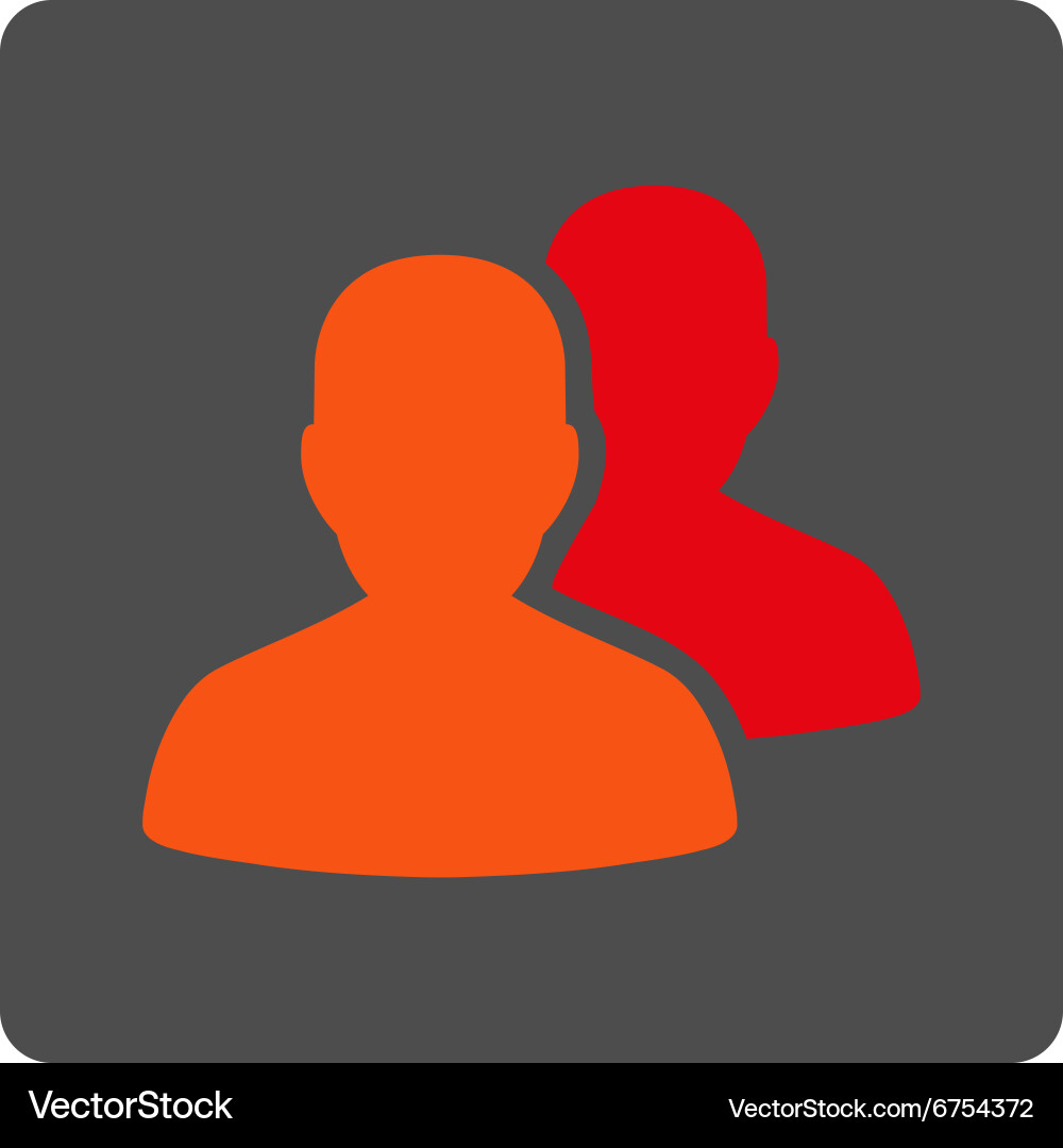 Clients rounded square button vector image