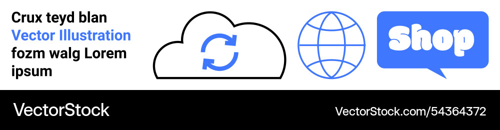 Cloud synchronization with global internet access Cloud synchronization with global internet access vector image