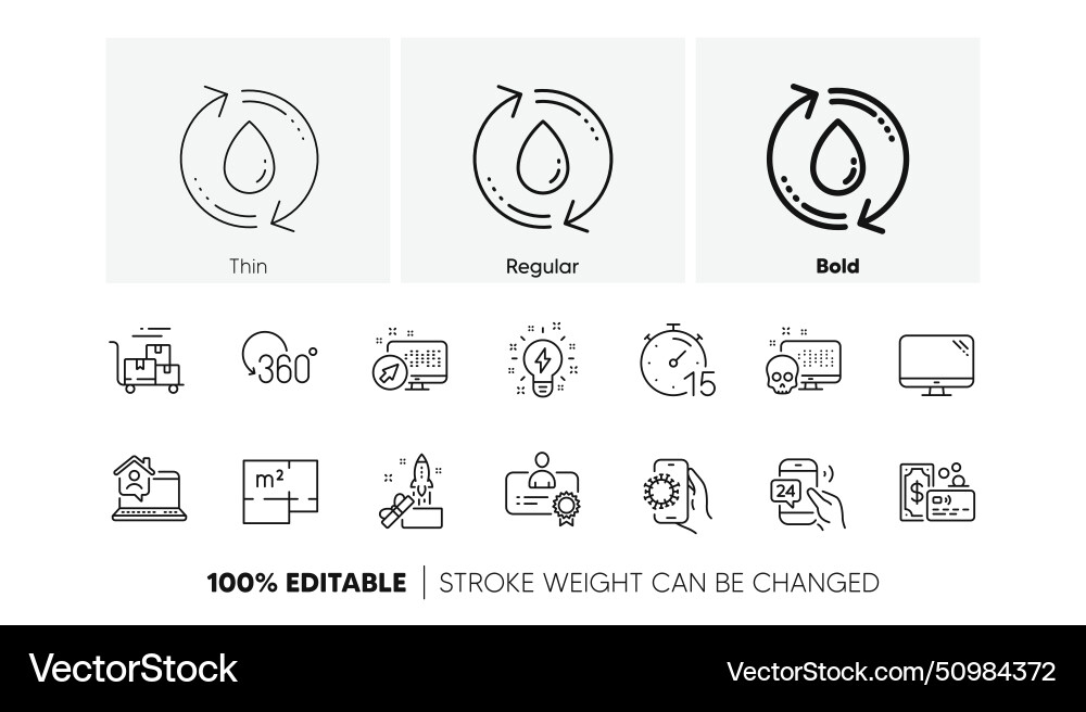 Computer 24h service and web system line icons Computer 24h service and web system line icons vector image