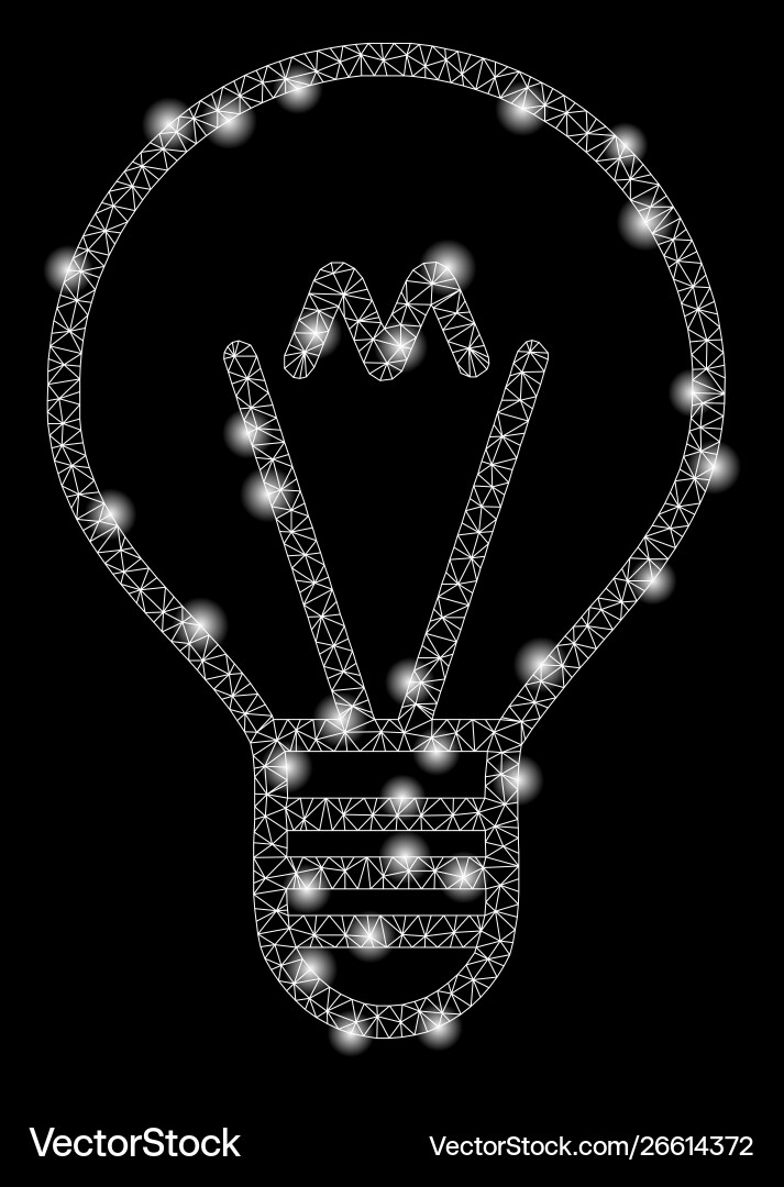 Flare mesh 2d hint lamp with spots Flare mesh 2d hint lamp with spots vector image