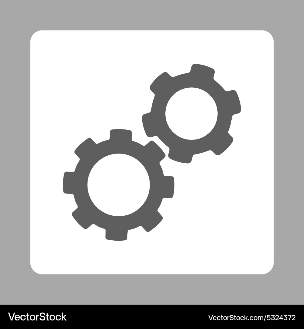Gears icon from commerce buttons overcolor set vector image