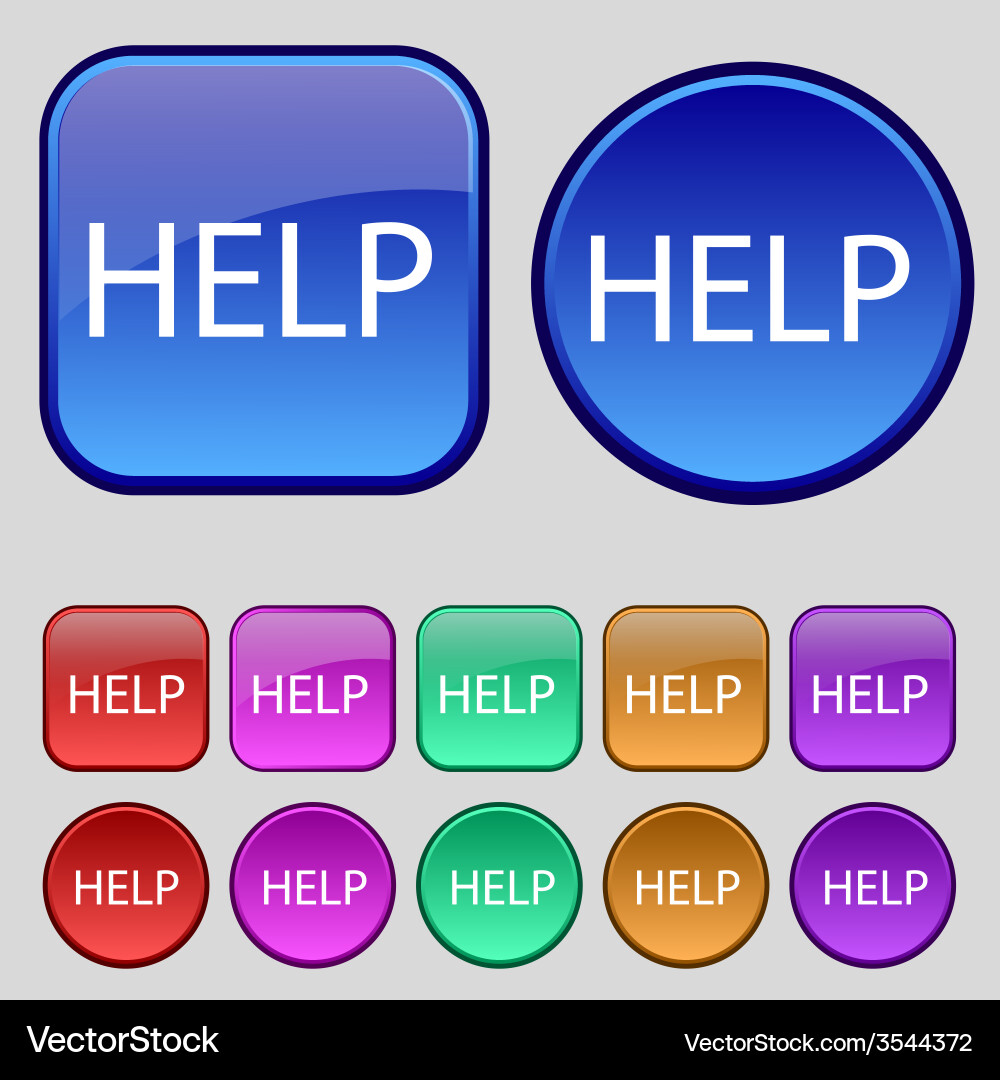 Help point sign icon question symbol set vector image
