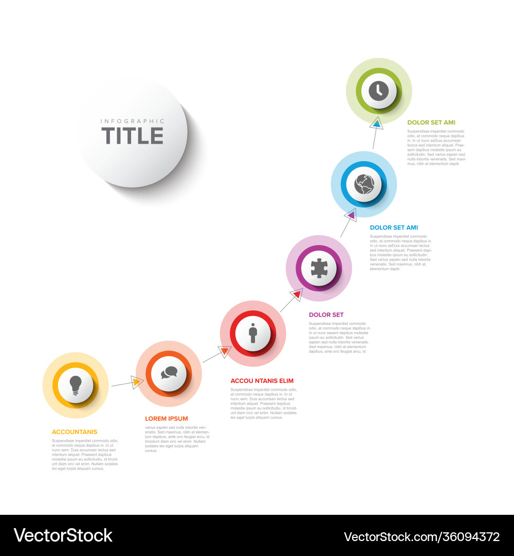 Infographic progress timeline template Infographic progress timeline template vector image