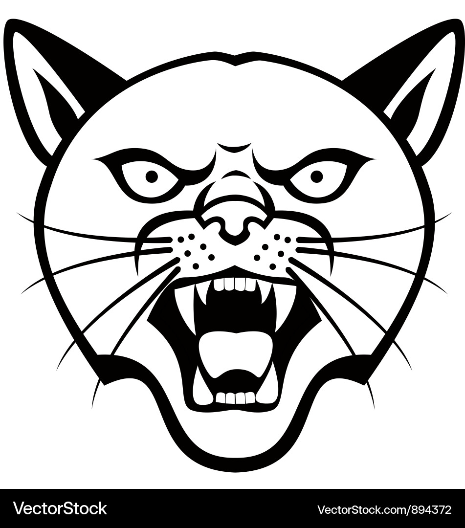Panther Head Tattoo Design vector image