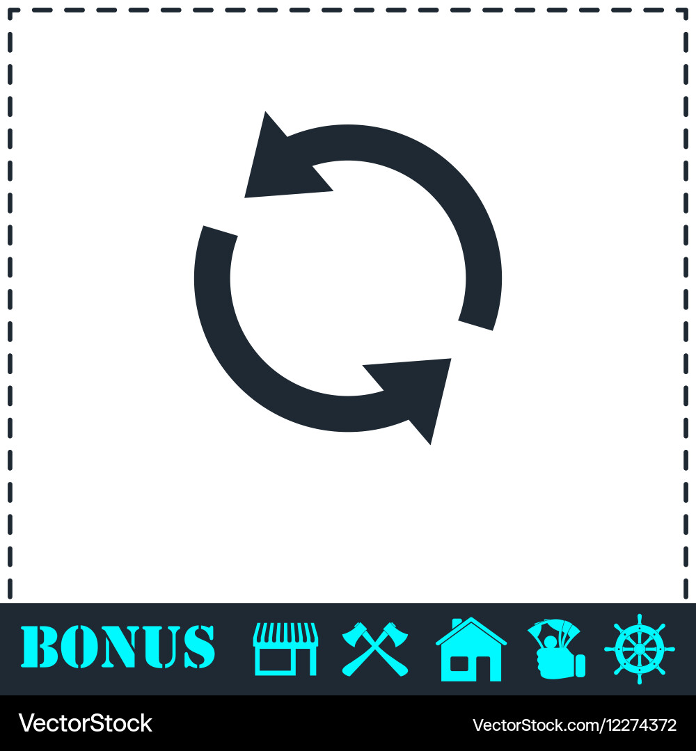 Recycle Arrow Icon - Circular Loop vector image