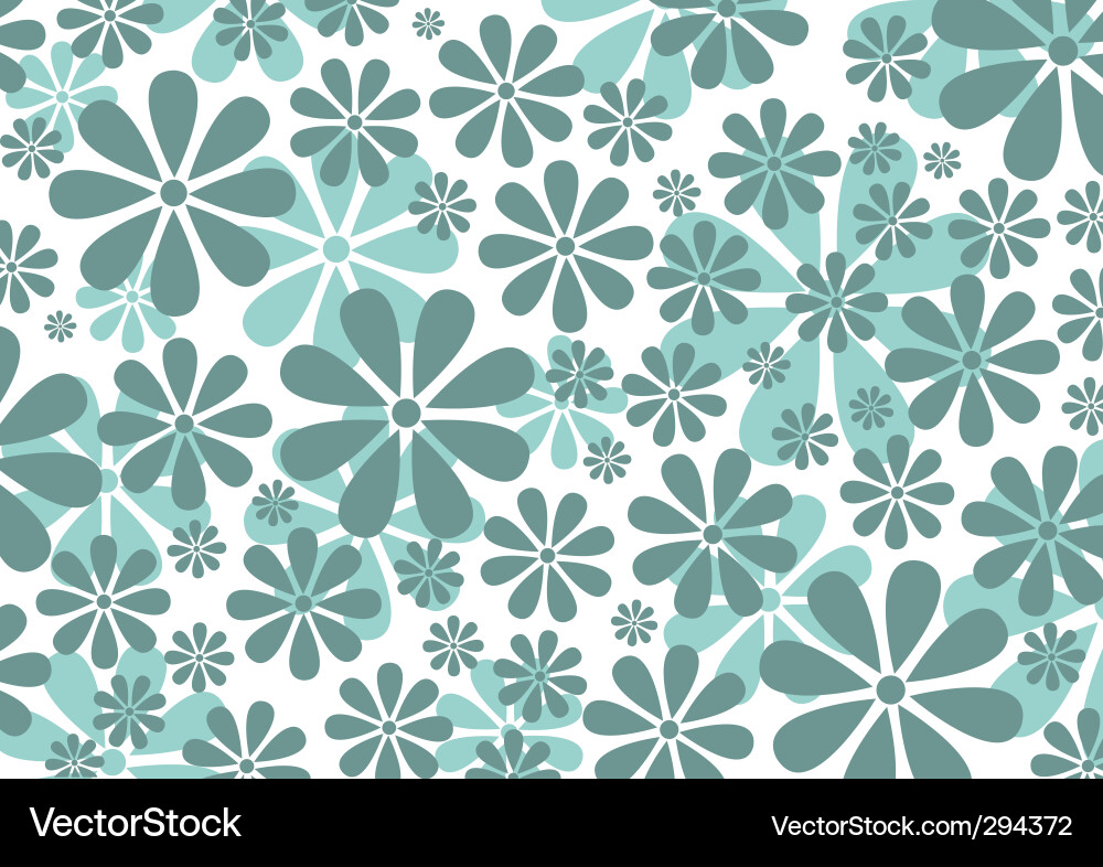 Retro Daisy Pattern Vector Image