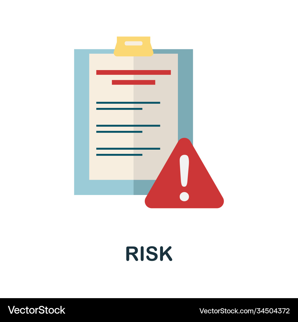 Risk icon simple element from core values Risk icon simple element from core values Vector Image