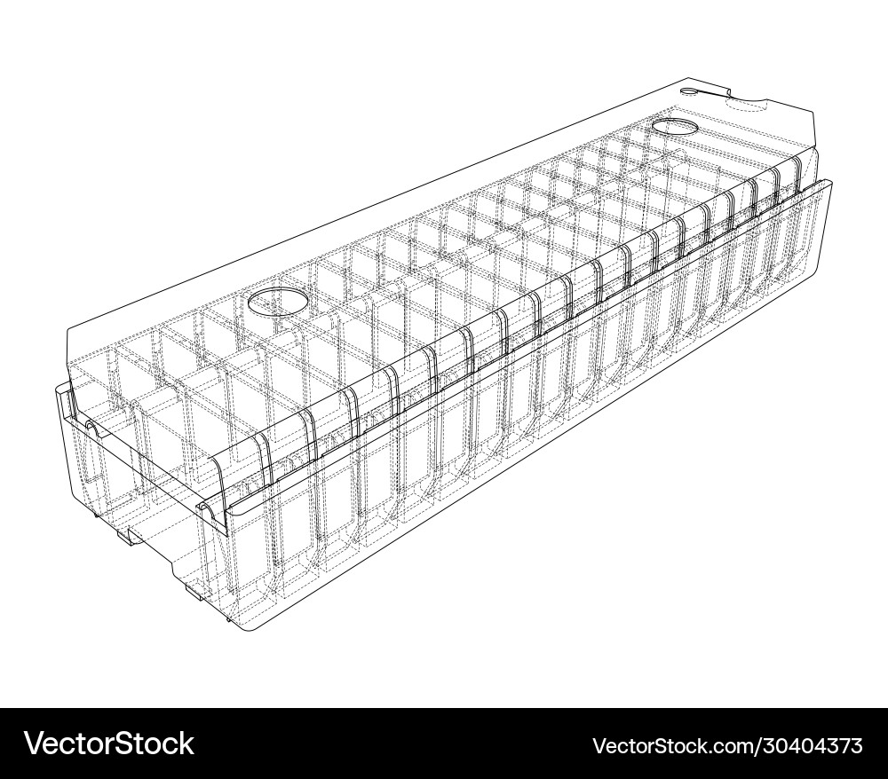 3D Microchip Rendering Vector Image