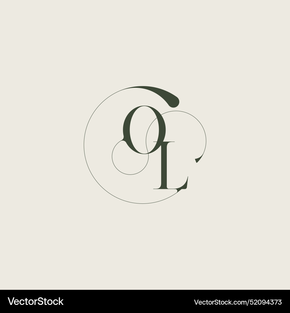Beautiful monogram initial elegant line concept Vector Image