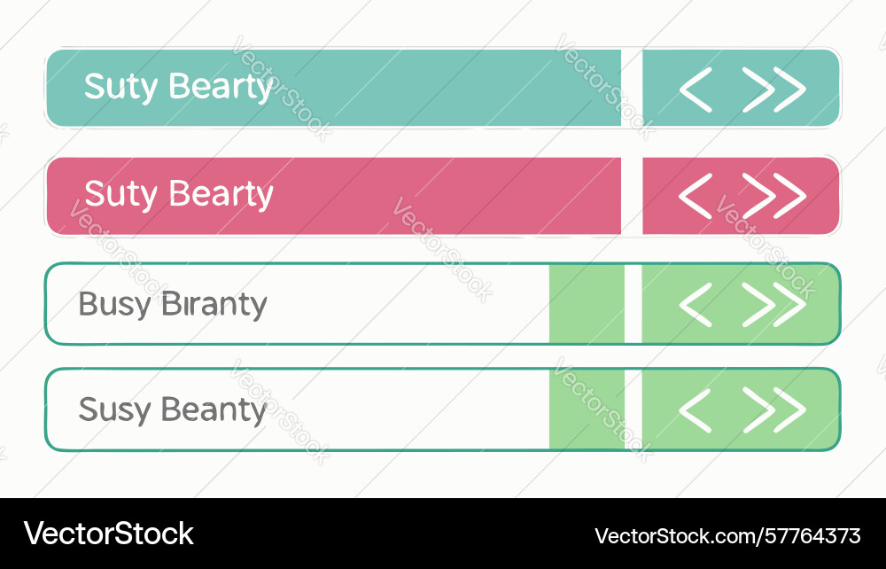 Clean ui ribbon banner elements with text and vector image