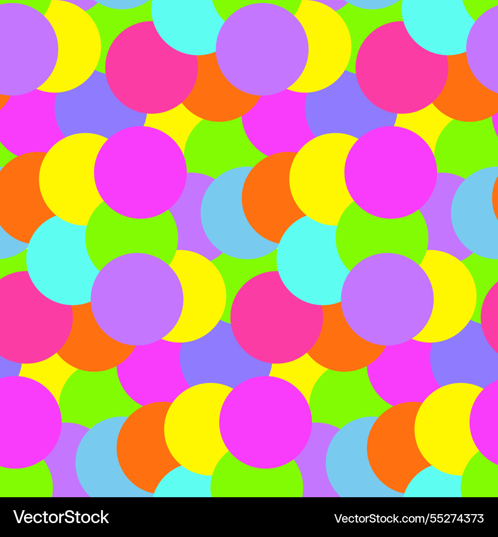 Colorful overlapping circles seamless pattern Colorful overlapping circles seamless pattern vector image
