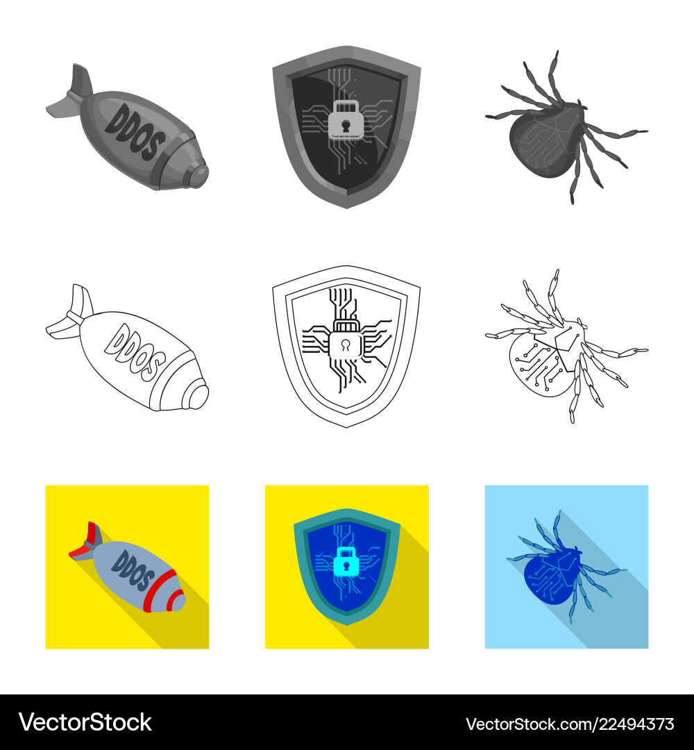 Design of virus and secure symbol set Design of virus and secure symbol set vector image
