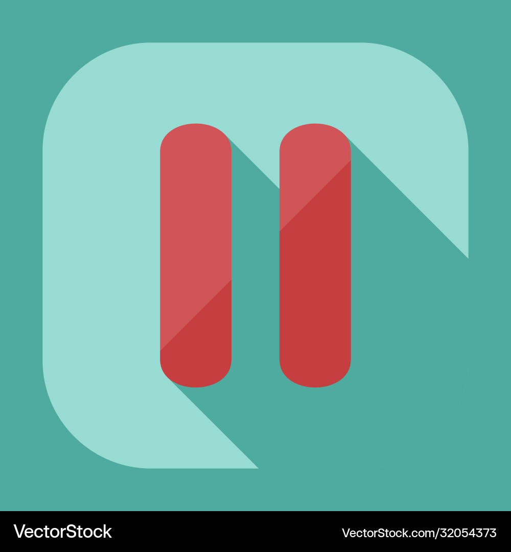 Flat modern design with shadow icon player vector image