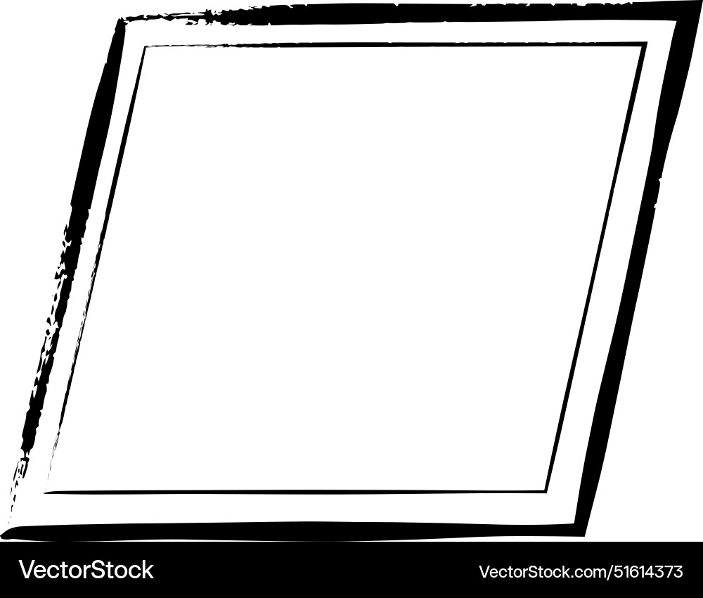 Frame parallelogram texture element outline Frame parallelogram texture element outline vector image