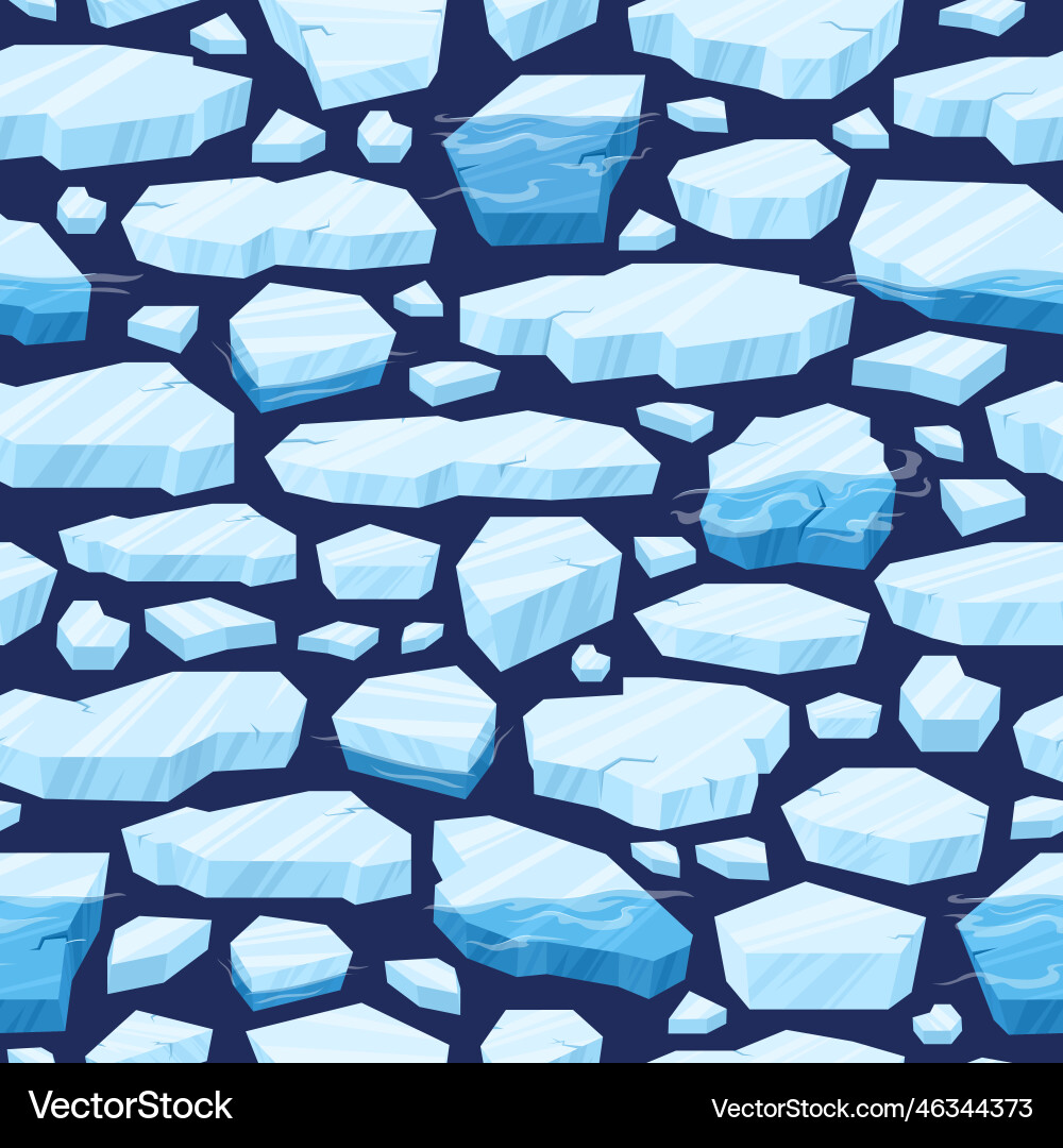 Frozen Ice Blocks Pattern Vector Image