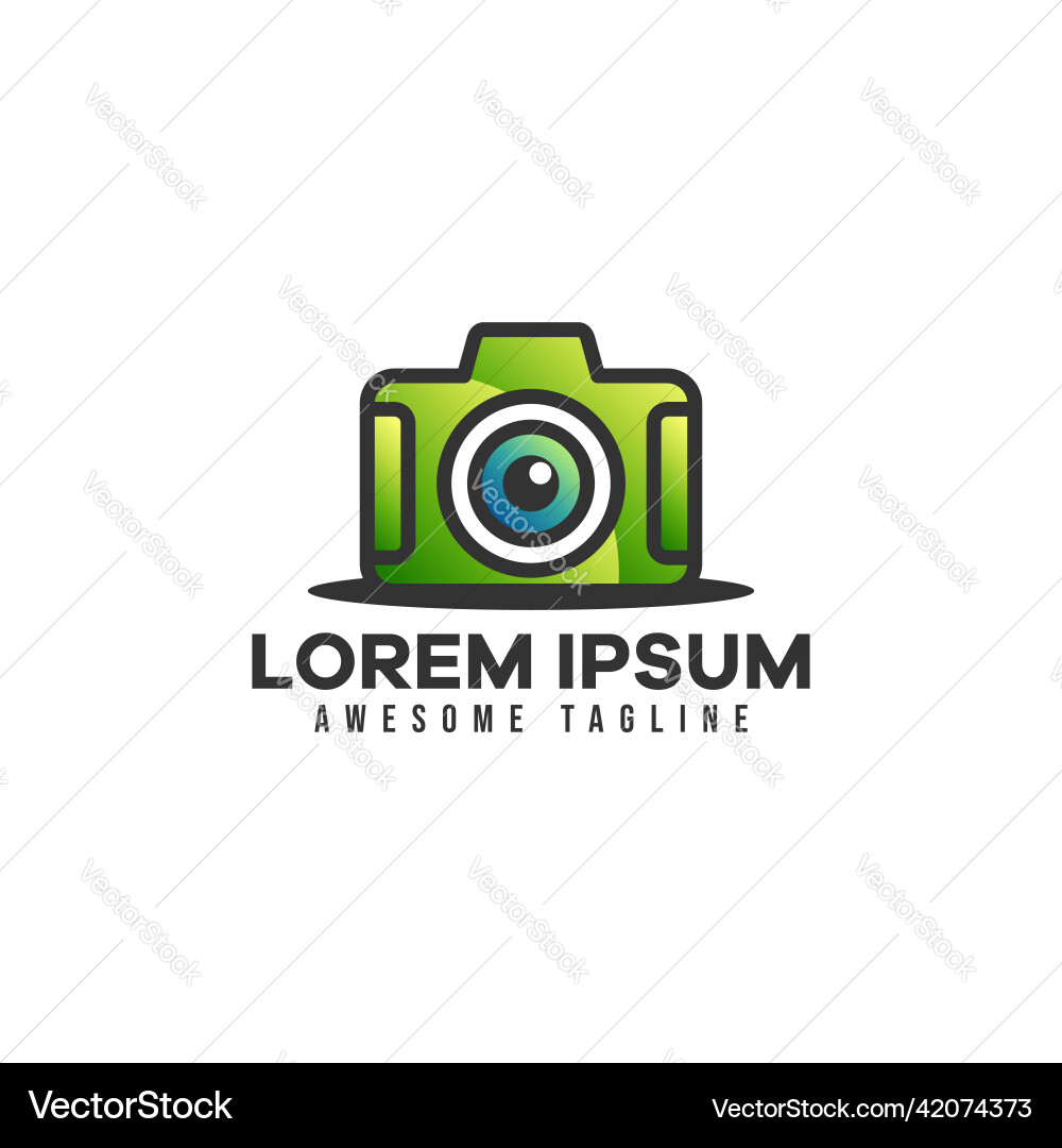 Kamera Fotografie Logo grün Farbe Kamera Fotografie Logo grün Farbe vektorbild