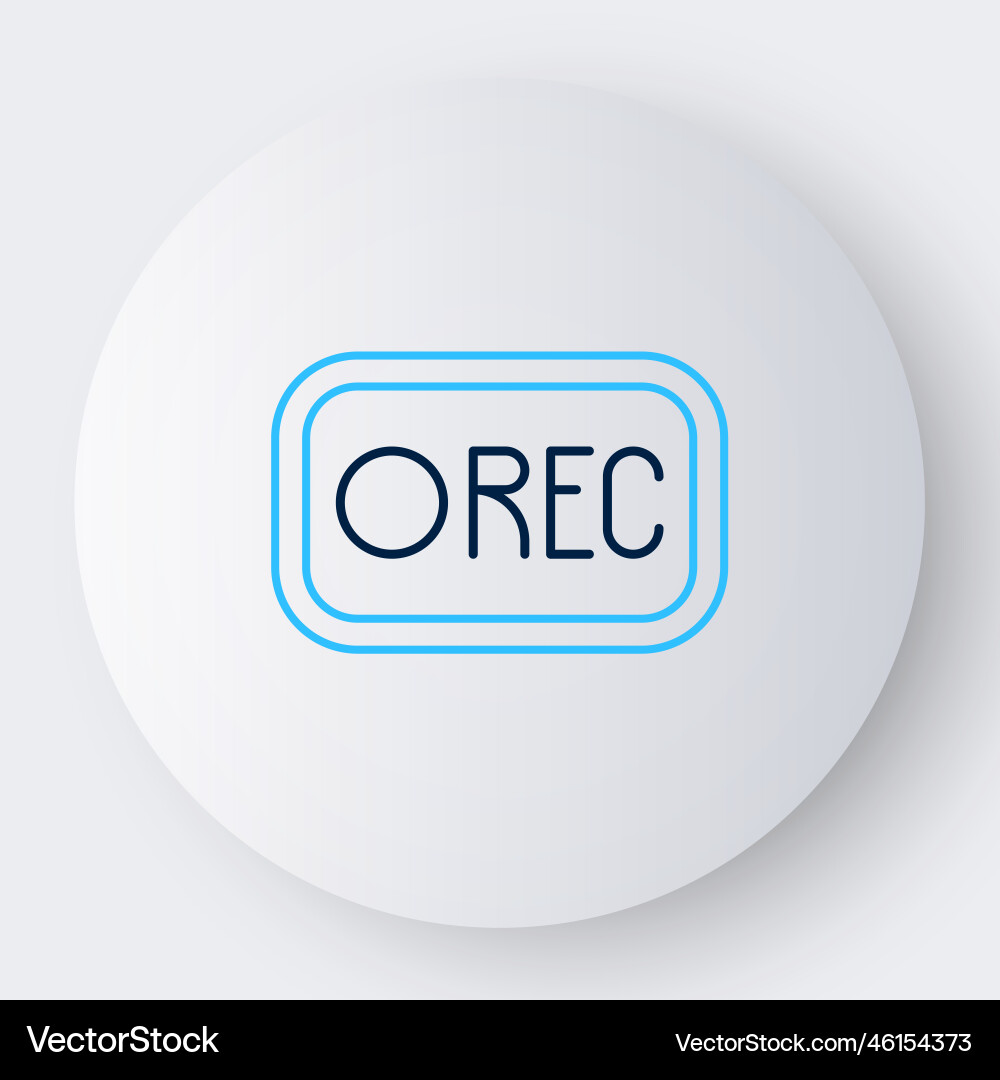 Line record button icon isolated on white Line record button icon isolated on white vector image