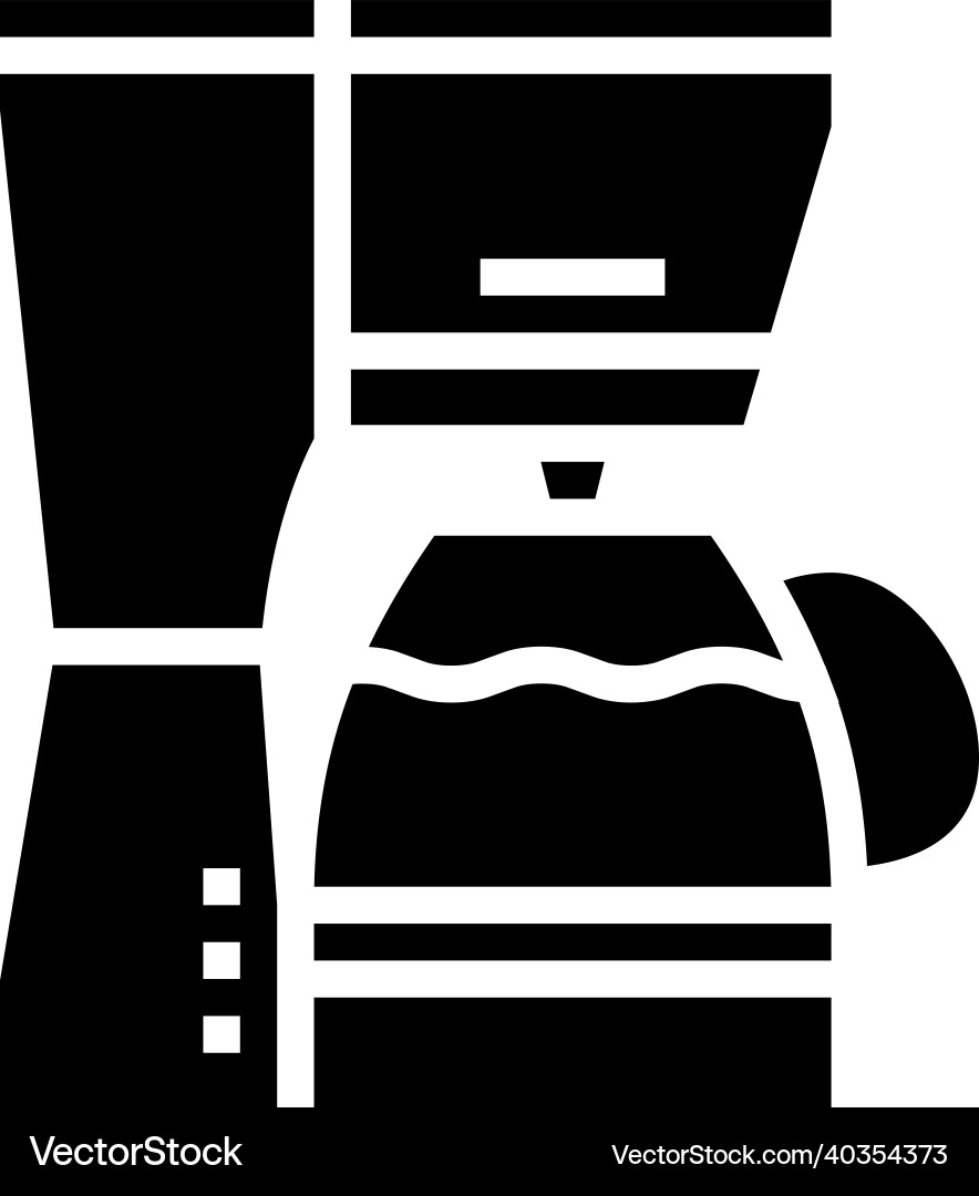 Maker coffee electronic device glyph icon Maker coffee electronic device glyph icon vector image