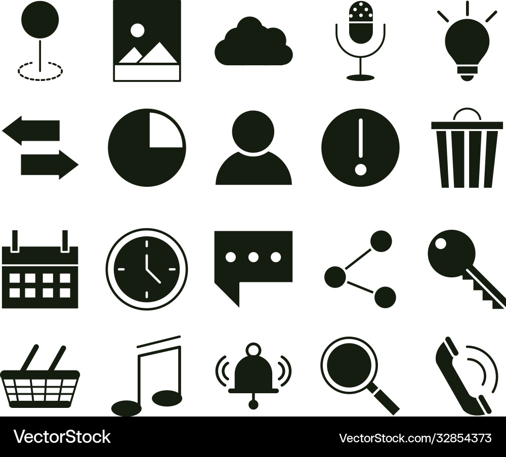 Mobile application pointer location message sms vector image