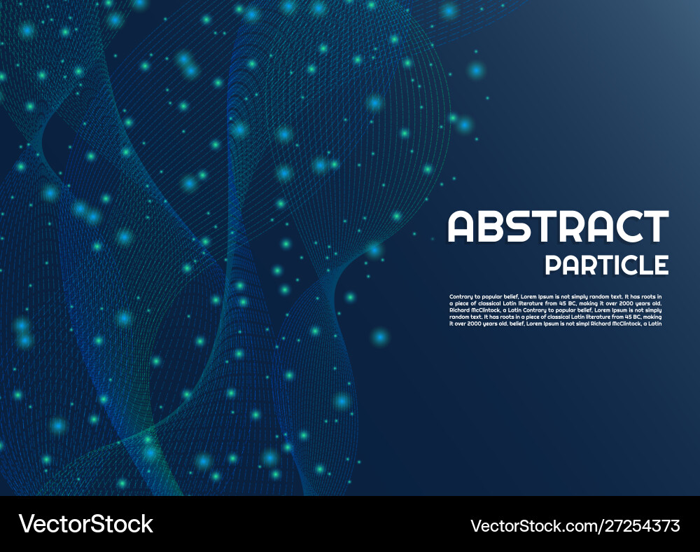Particle background abstract style line dot flow Particle background abstract style line dot flow vector image