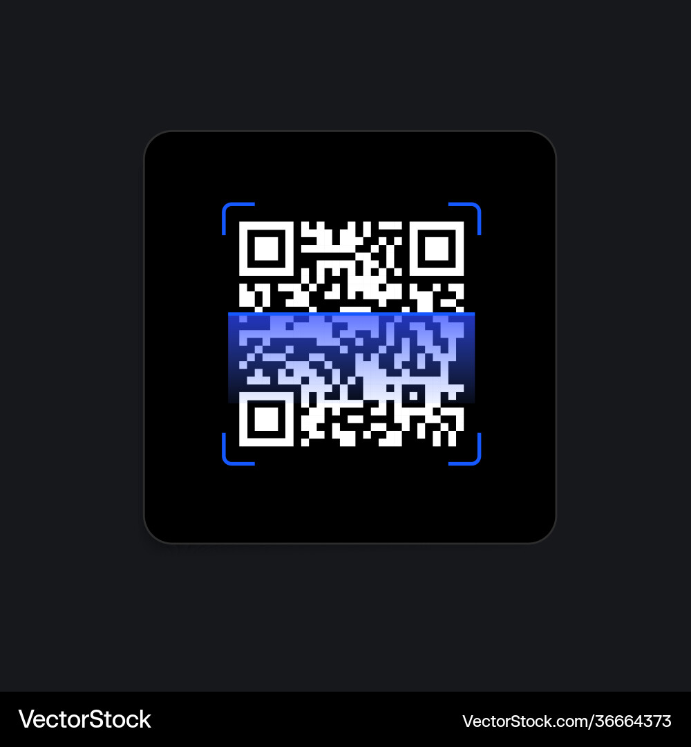 Qr code scanner digital widget Qr code scanner digital widget vector image