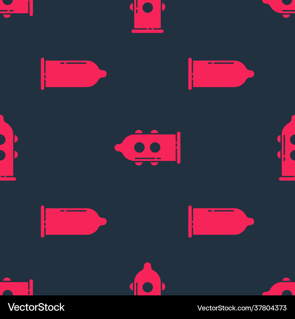 Set condom and on seamless pattern Set condom and on seamless pattern vector image