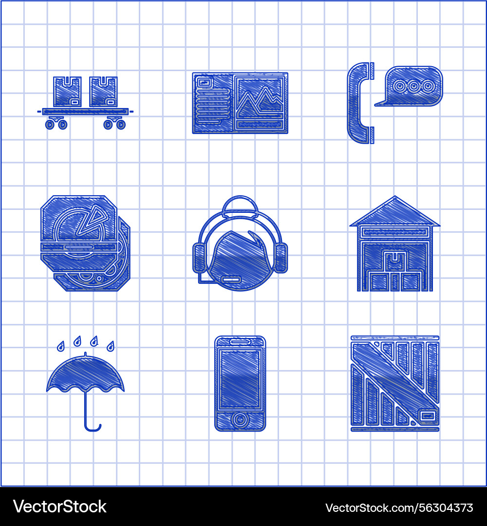 Set support operator in touch mobile phone Set support operator in touch mobile phone vector image