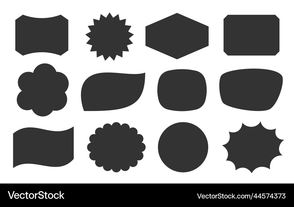 Speech Bubbles & Shapes Vector Image