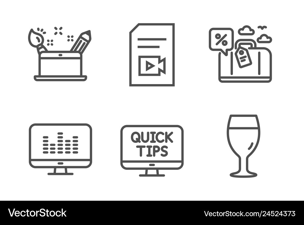 Video file creativity concept and web tutorials Video file creativity concept and web tutorials vector image