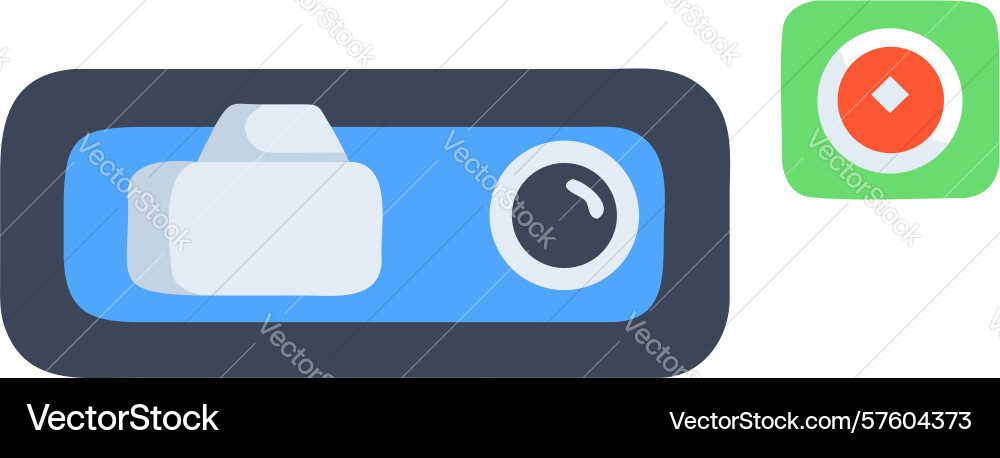 Video recording live camera status indicator Vector Image