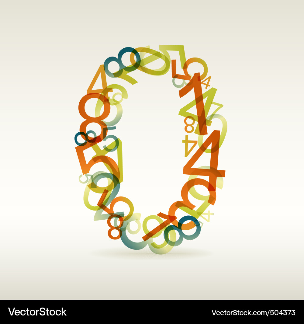 Zero Number Concept Vector Image