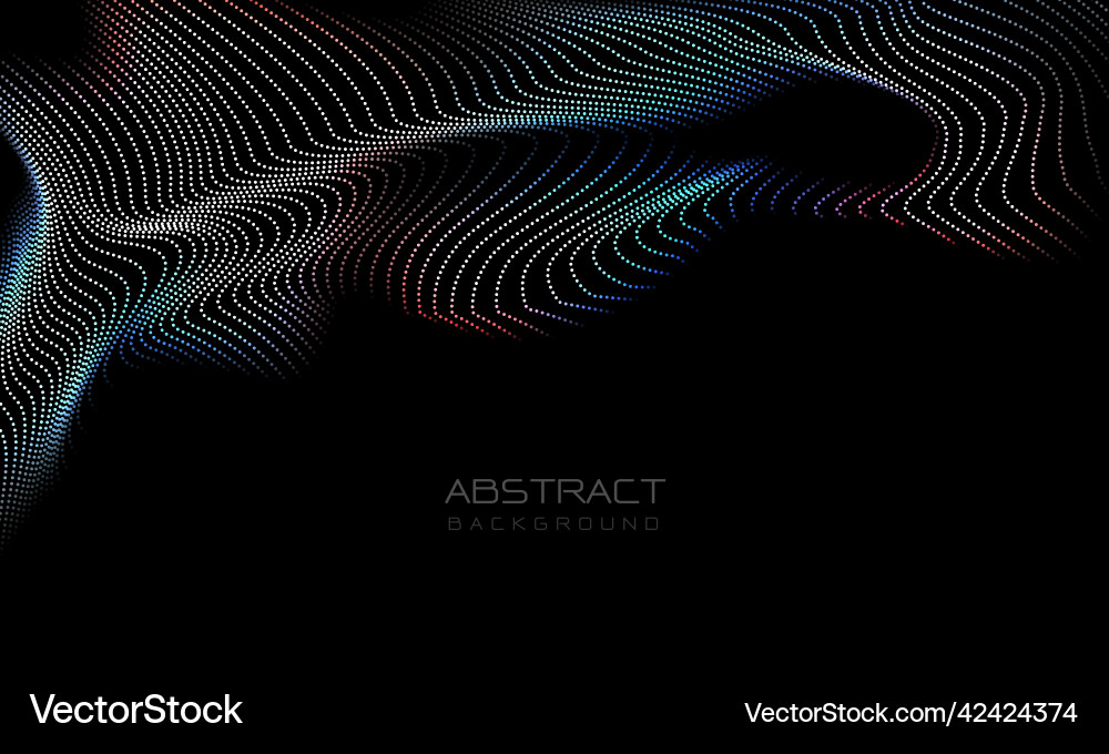 Abstract 3d color dots wave curve motion light Abstract 3d color dots wave curve motion light vector image